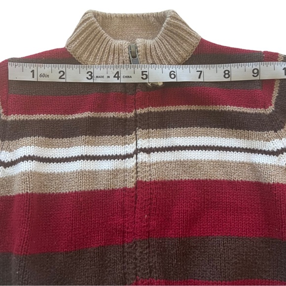 Gymboree Striped Knit Sweater Zip up Cardigan Size 12 - 18 M - Picture 7 of 9